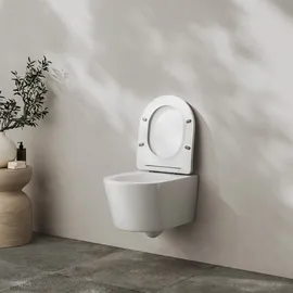 Kronenbach Tube Wand-WC mit WC-Sitz Weiß glänzend