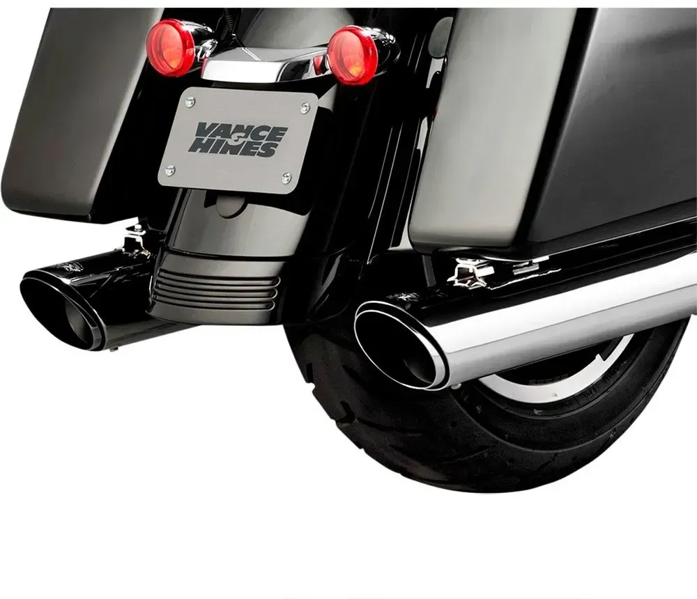 Vance + Hines Twin Slash Round Harley Davidson Fltrxst 1923 Abs Road Glide St 117 22 Ref:16672 Nicht Homologierter Slip-on-schalldämpfer - Chrome - Not Homologated