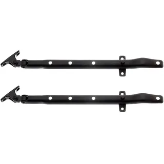 GAH Alberts Alberts 210724 Fenster-Feststeller | für Klappfenster oder Drehflügelfenster | schwarz kunststoffbeschichtet | Gesamtlänge 285 mm | 2er Set