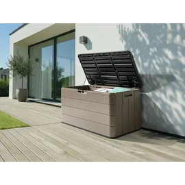 Beliani Aufbewahrungsbox 116 x 60 cm Braun/Schwarz