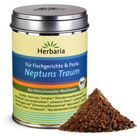 Herbaria Neptuns Traum bio 100g M-Dose - fertige Bio-Gewürzmischung für mediterrane Fischgerichte & Pasta – mediterrane Gewürzmischung - mit erlesenen Zutaten - in nachhaltiger Aromaschutz-Dose