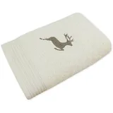 FRAMSOHN Hirsch Handtuch 50 x 100 cm beige