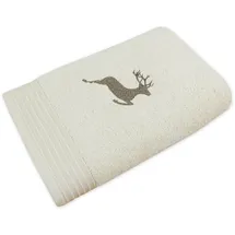 FRAMSOHN Hirsch Handtuch 50 x 100 cm beige