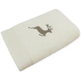 FRAMSOHN Hirsch Handtuch 50 x 100 cm beige