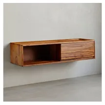 KADIMA DESIGN Lowboard 108x25x34 cm Braun MDF/Massivholz