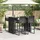 vidaXL Gartenbar Set 5-tlg. Schwarz