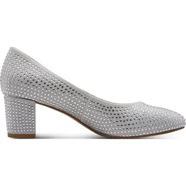 Marco Tozzi Damen Pumps weiches Feel Me Fußbett weiches Innenfutter Glitzernd, metallic (Silver), 39 EU