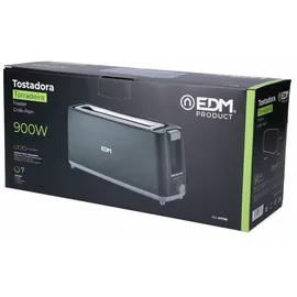 EDM - Toaster Schwarz Design Lang 900 w