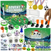 2024 Adventskalender WM Fußball Set 24 Tage Weihnachts Countdown Adventskalender mit 24 Überraschungen WM Themenspiel für Kinder Familie