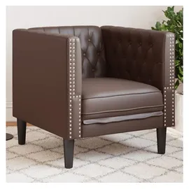 vidaXL Chesterfield-Sessel Kunstleder 71 x 70,5 x 0 cm Braun