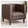 vidaXL Chesterfield-Sessel Kunstleder 71 x 70,5 x 0 cm Braun