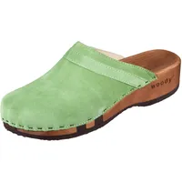 Woody Hanni 8119 leaf leaf Velour für Damen, grün, Größe 36 EU