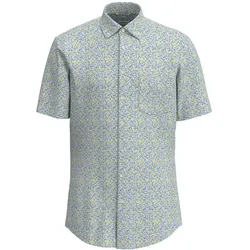 Businesshemd SEIDENSTICKER "Regular", Herren, Gr. 3XL (48), normale Ärmellängen, gelb, 100% Baumwolle, bedruckt, regular fit, Kurzarm gerader Abschluss, Hemden, Regular Kurzarm Button-Down-Kragen Druck