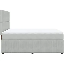 vidaXL Boxspringbett 140 x 200 cm Hellgrau