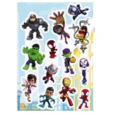 KOMAR Marvel Wandtattoo - Spidey and Friends - Größe 50 x 70 cm, 13 Sticker - Spider-Man, Wandsticker, Aufkleber, Kinderzimmer