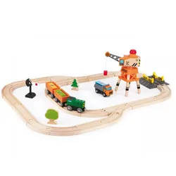 Hape Kran- und Güter-Set, 35-tlg.
