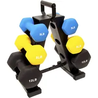 BalanceFrom Kurzhantel-Set mit Ständer, 22,7 kg (3 Paar von 2,3 kg, 3,6 kg und 5,4 kg)