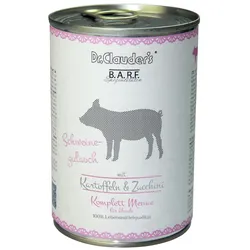 Dr. Clauder's BARF Komplett Menü 400g Dosen Hundenassfutter Schweinegulasch 6x400g
