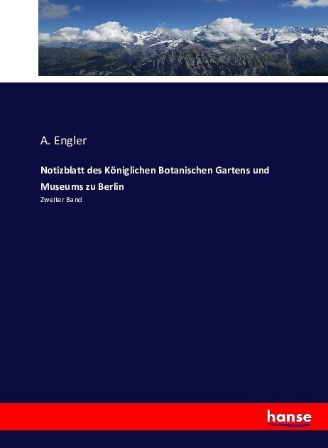 Notizblatt Des Königlichen Botanischen Gartens Und Museums Zu Berlin  Kartoniert (TB)