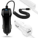 Auto Ladekabel für HTC U24 Pro U23 Pro USB Typ_C Ladegerät 15W Dual Ladeadapter , Farbe:Schwarz