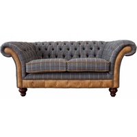 JVmoebel Chesterfield-Sofa, Sofa Zweisitzer Klassisch Design Wohnzimmer Chesterfield Sofas grau