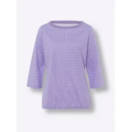Classic Basics Sieh an! 3/4-Arm-Shirt in lavendel-weiß-bedruckt | Gr.: 48