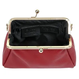 Cluty Abendtasche Leder Red