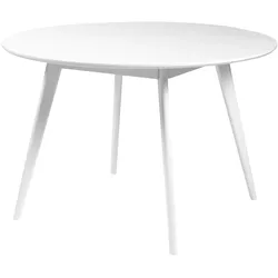Esstisch Yumi Rund 115cm, MDF Weiß