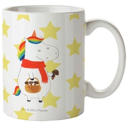 Mr. & Mrs. Panda Tasse Einhorn Pilz – Weiß – Geschenk, Kaffeetasse, Teetasse, Tasse, Einhörn, Keramik weiß