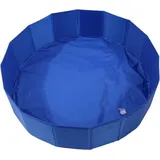 Famanu Hundepool - Groß - Aufklappbar - PVC - 120 x 30 cm - Blau - Blau