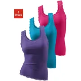 H.I.S. H.I.S Spitzentop Damen lila, pink, petrol Gr.44/46