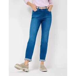 Bequeme Jeans RAPHAELA BY BRAX "Style LAVINA JOY", Damen, Gr. 44, Normalgrößen, grau (stein), 82% Baumwolle, 12% Lyocell, 5% Elastomultiester, 1% Elasthan, Jeans