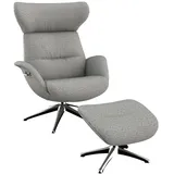 flexlux Relaxsessel FLEXLUX Polyester 90 x 107 x 89 cm grau mit Kopfteil