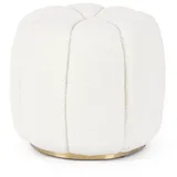 BIZZOTTO Pouf Karolina aus Stoff, Wolle 44 x 39 x 44 cm Weiß