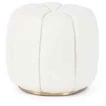 BIZZOTTO Pouf Karolina aus Stoff, Wolle 44 x 39 x 44 cm Weiß