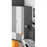 Stauraumschank Kleiderschrank 50cm graphit grau weiß Buche Ibsen 77160515