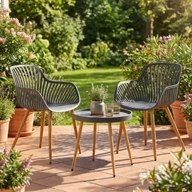 PROGARDEN Bistroset 3-tlg. Grau