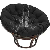 Generisch Polster FüR Papasansessel,Rundes Auflage, Bodenkissen Gepolstert Sitzkissen RattanstüHle Sitzkissen, FüR Korbsessel Outdoor GartenmöBel Sitzauflage Auflage,Schwarz,180cm