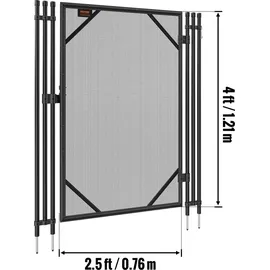 Vevor Poolzaun Schutzzaun schwarz 1,21x0,76 m