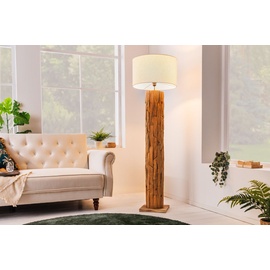 Riess Ambiente Natürliche Stehlampe ROOTS 160cm Treibholz beige Leinenschirm handmade