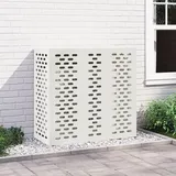 vidaXL Klimaanlagenabdeckung Weiß 110x50x105 cm Stahl