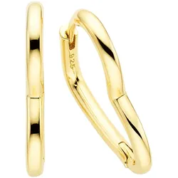 Paar Creolen "Schmuck Geschenk Ohrschmuck Ohrringe Herzform", gold (gelbgoldfarben), ANISTON JEWELRY & WATCHES, Ohrringe, Damen, Silber 925 (Sterlingsilber)