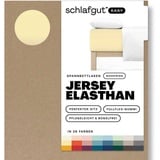 schlafgut Easy Jersey Elasthan Boxspring 90 x 200 - 100 x 220 cm yellow mid