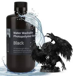 Elegoo Water Washable Resin, Farbe: Schwarz, Gewicht: 1 kg