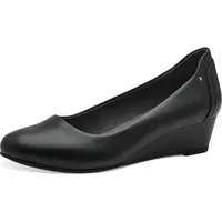 Jana Damen Pumps mit Keilabsatz Vegan, Schwarz 38 EU