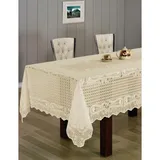 COFI Evlen Home Collection Dulcia Masa Örtüsü Tischdecke Modern 160x220cm in Creme