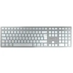 CHERRY KW 9100 Slim für Mac kabellose Tastatur FR-Layout weiß-Silber