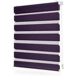 Lichtblick Duo Rollo / Doppelrollo Klemmfix 90 x 150 cm brombeer