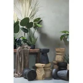 Woood Hocker Borre Holz 28 x 40 x 28 cm Schwarz