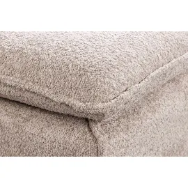 Riess-Ambiente Großer Hocker Heaven 100cm champagner beige Bouclé Polsterhocker Federkern